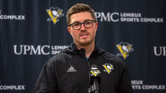 Dubas: Penguins to utilize cap space via trade this offseason taken in Cranberry, Pa. (Penguins)